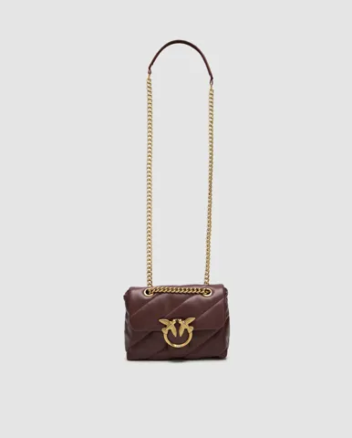Pinko Baby Love Bag Puff Maxi Quilt Burgundy/Gold