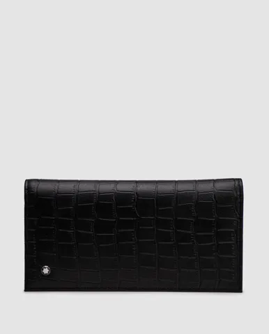 Montblanc Wallet 14cc Crocodile Embossed in Black