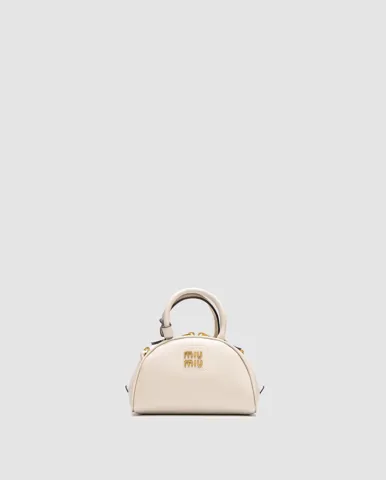 Miu Miu Leather Top-Handle Bag White