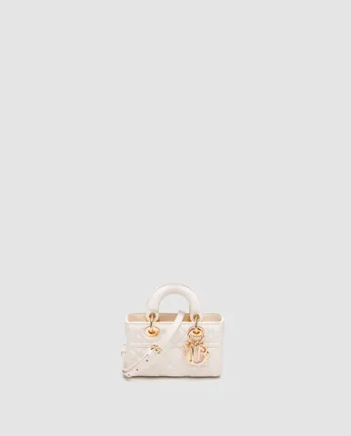 Dior Lady D-Joy Micro Bag White