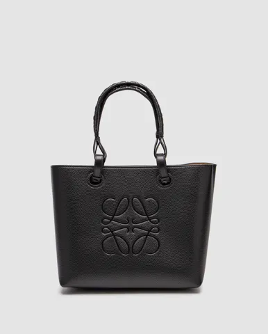 Loewe Bag Tote Anagram Leather Black