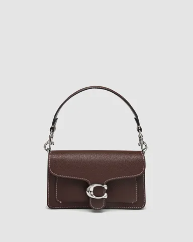 Coach Tabby Shoulder Bag 20 Dark Brown/Silver
