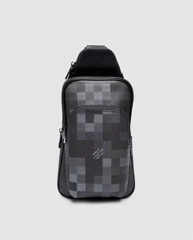 Louis Vuitton Avenue Slingbag Damoflage Black Canvas