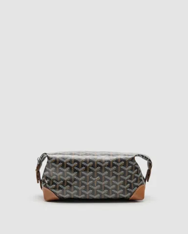 Goyard Boeing 25 Toilet Bag Black/Tan in Goyardine Canvas