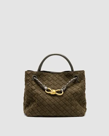 Bottega Veneta Small Andiamo Suede Cypress