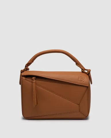 Loewe Paula's Ibiza Puzzle Bag In Classic Calfskin Ginger