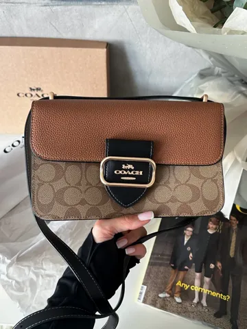 Coach Morgan Shoulder Bag Brown/Black Medium