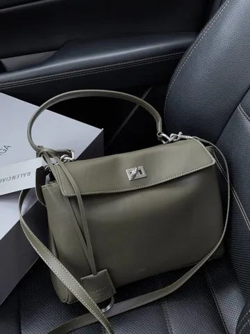 Balenciaga Rodeo Olive/Silver