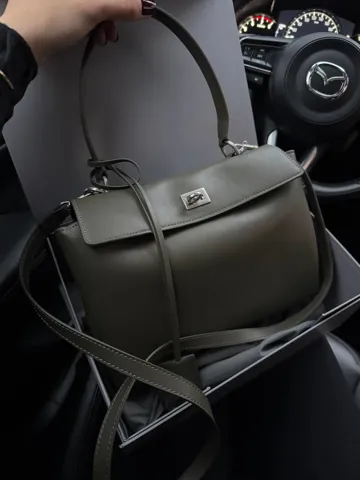Balenciaga Rodeo Olive/Silver