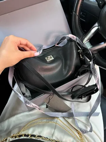 Balenciaga Rodeo Sling Pochette in Black/Silver (Оригінальна Коробка)