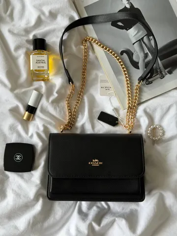Coach Mini Klare Crossbody Black/Gold (магнітна коробка)